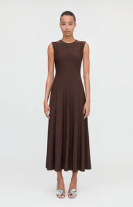 The Mila Dress in Chocolate Jersey