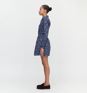 The Mira Dress in Navy Cala Paisley