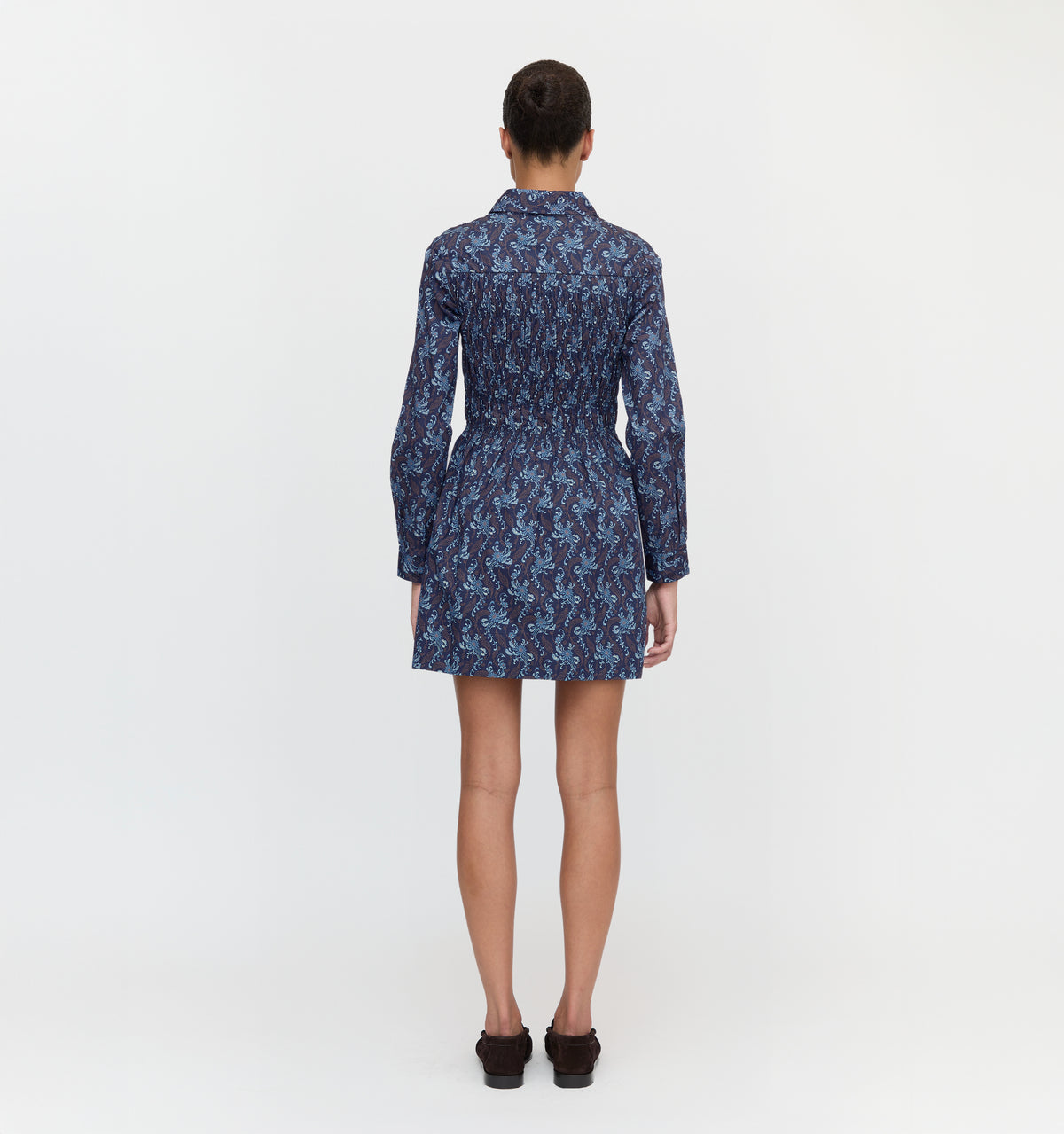 The Mira Dress in Navy Cala Paisley