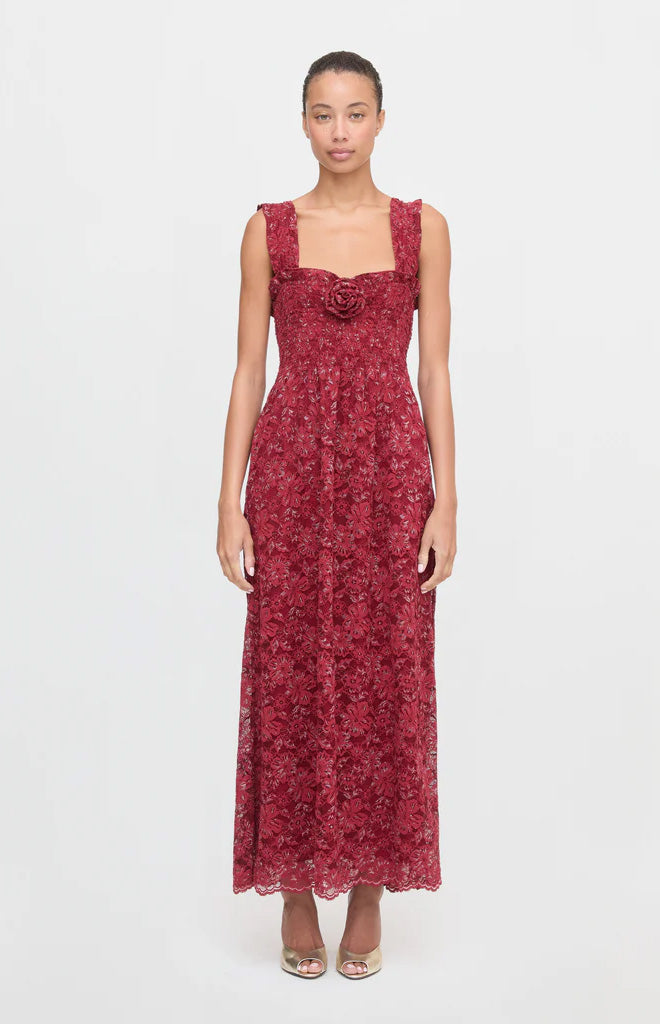 The Rosetta Nap Dress in Claret Lace