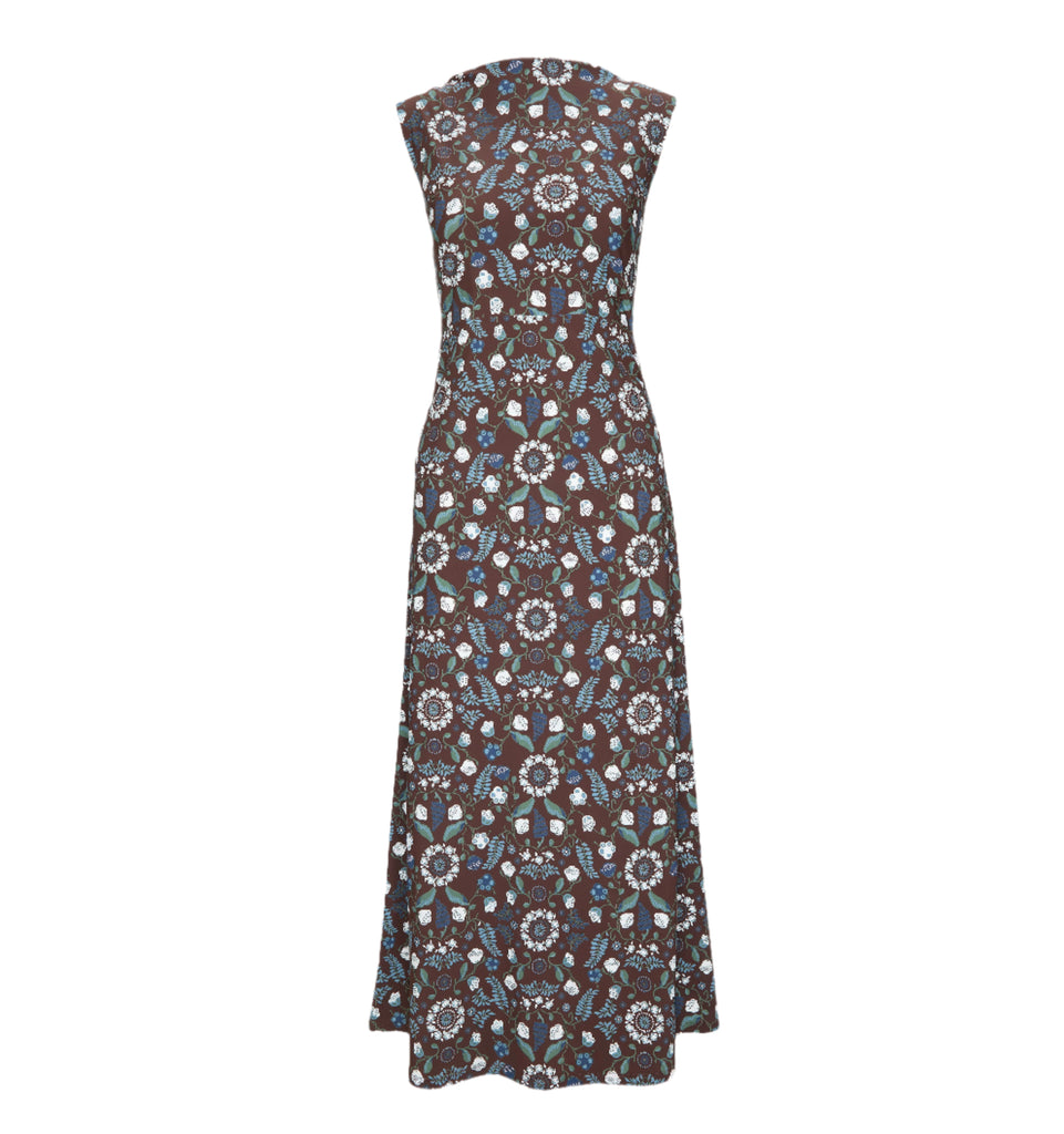 The Sloane Dress in Chocolate Swedish Floral