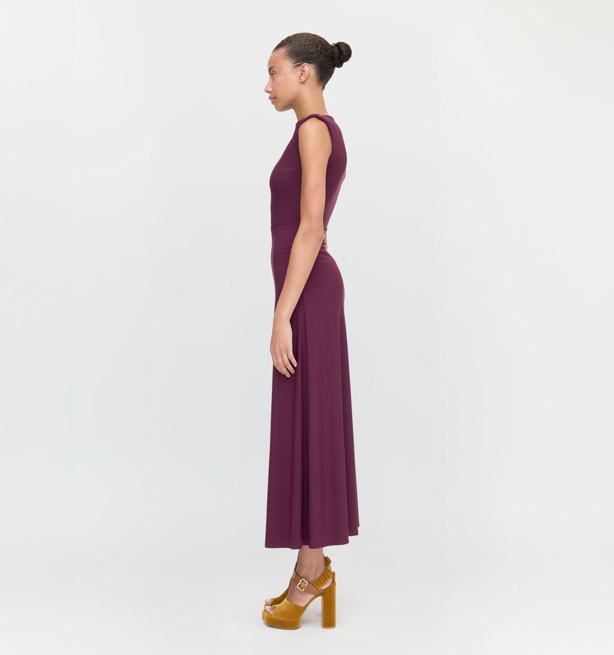 The Sloane Dress in Aubergine