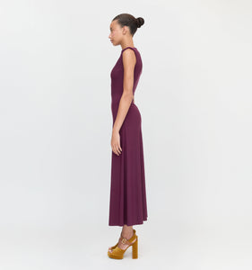 The Sloane Dress in Aubergine