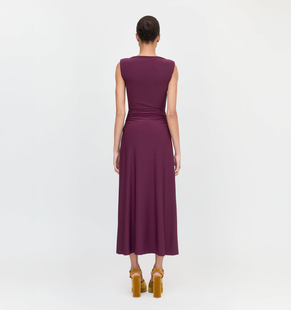 The Sloane Dress in Aubergine