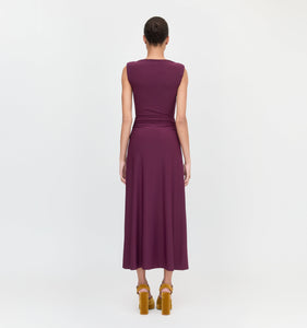 The Sloane Dress in Aubergine