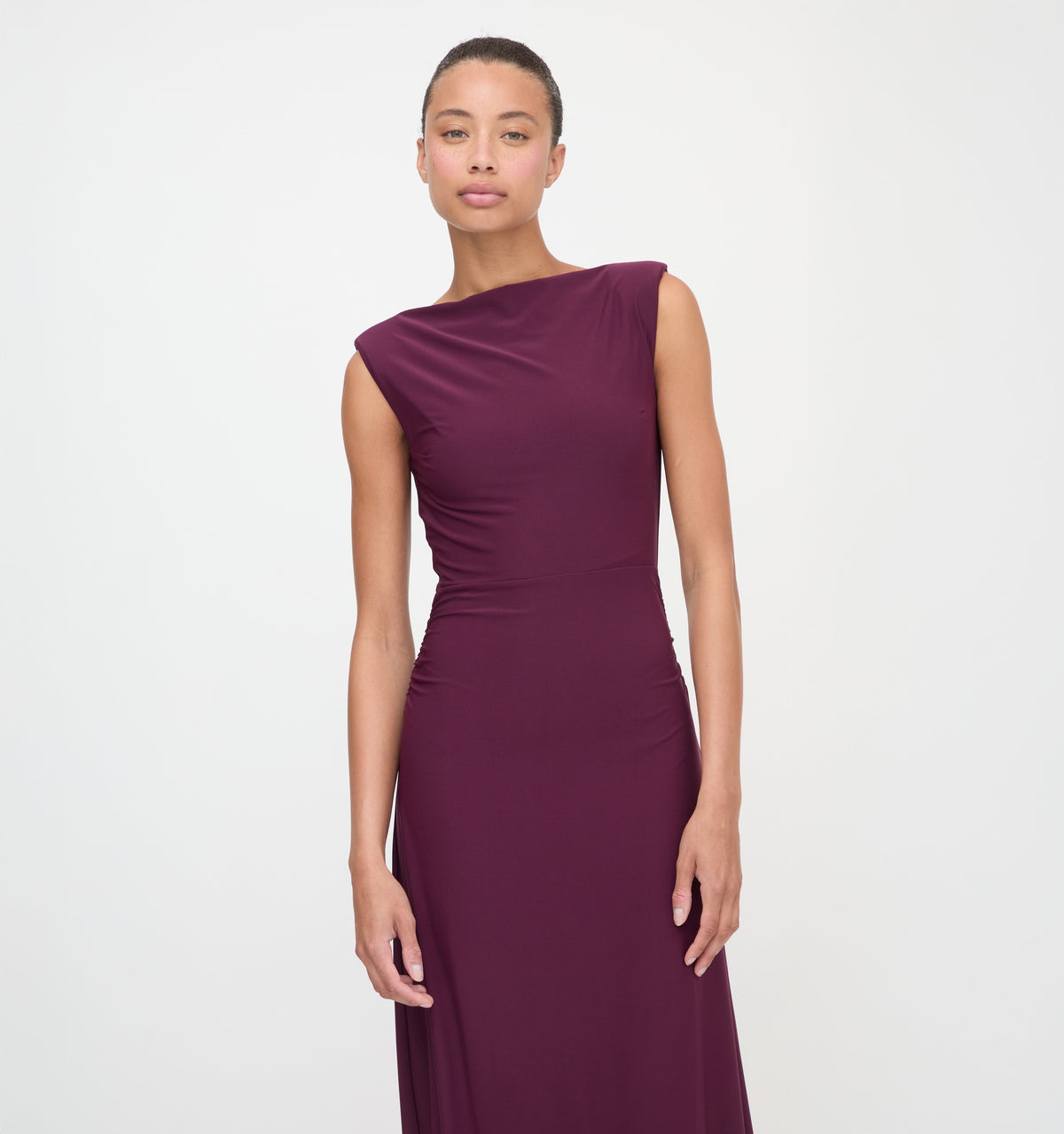 The Sloane Dress in Aubergine
