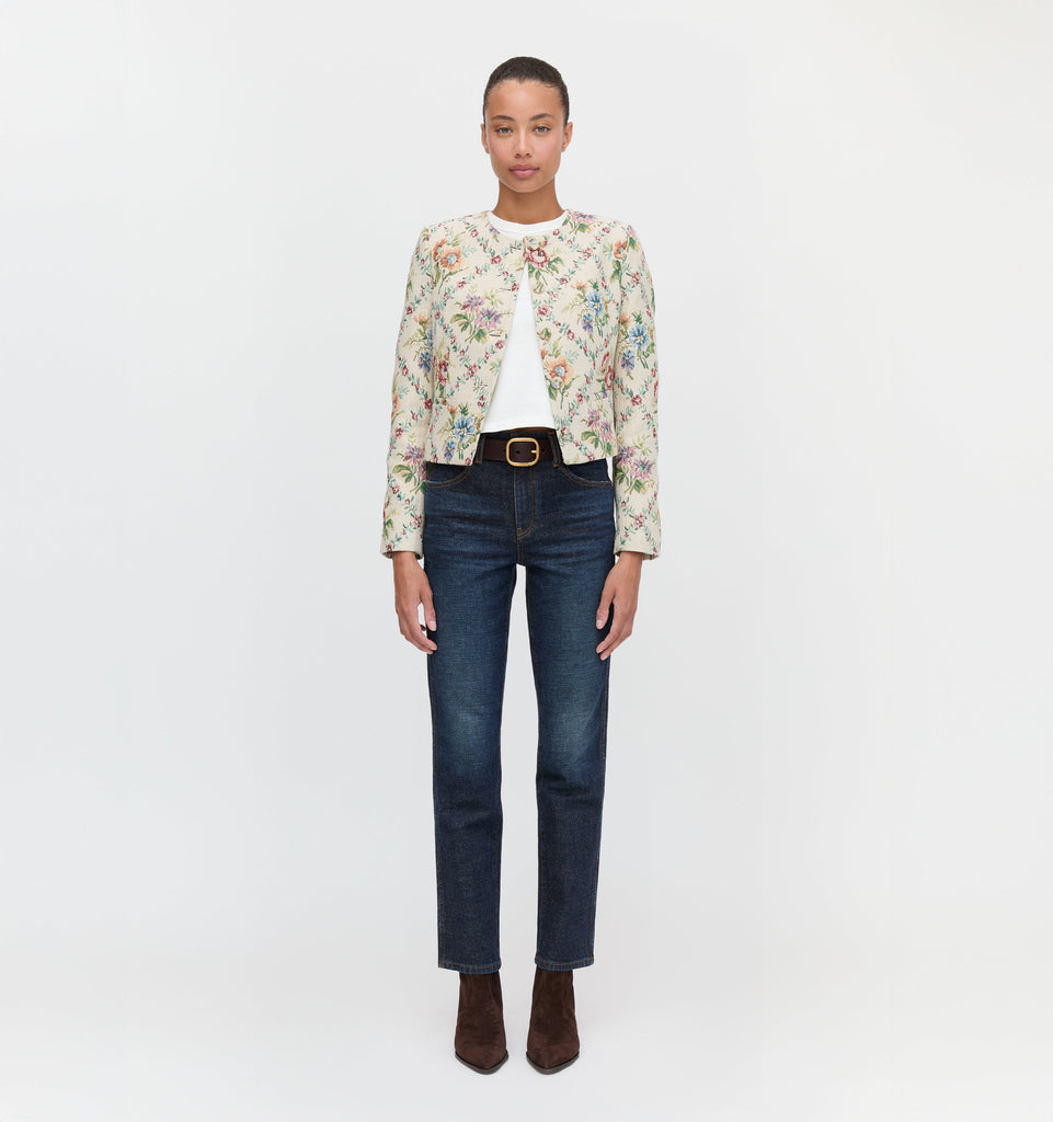 The Virginia Jacket in Tapestry Trellis Brocade