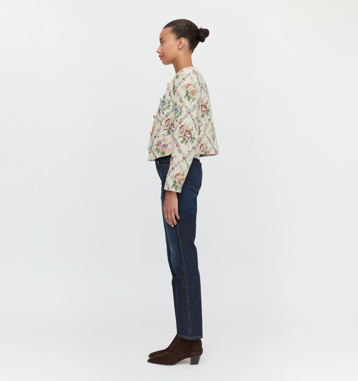The Virginia Jacket in Tapestry Trellis Brocade