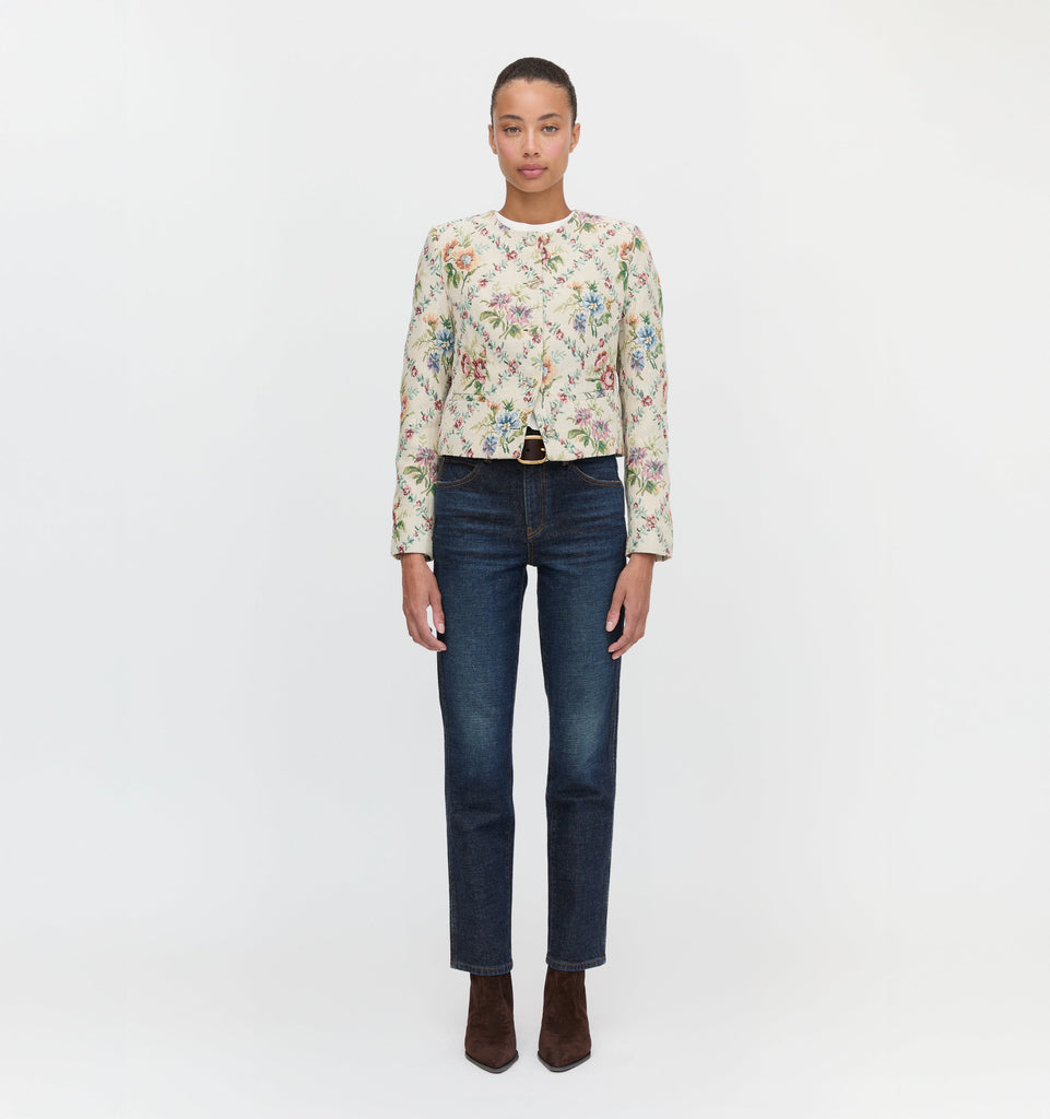 The Virginia Jacket in Tapestry Trellis Brocade