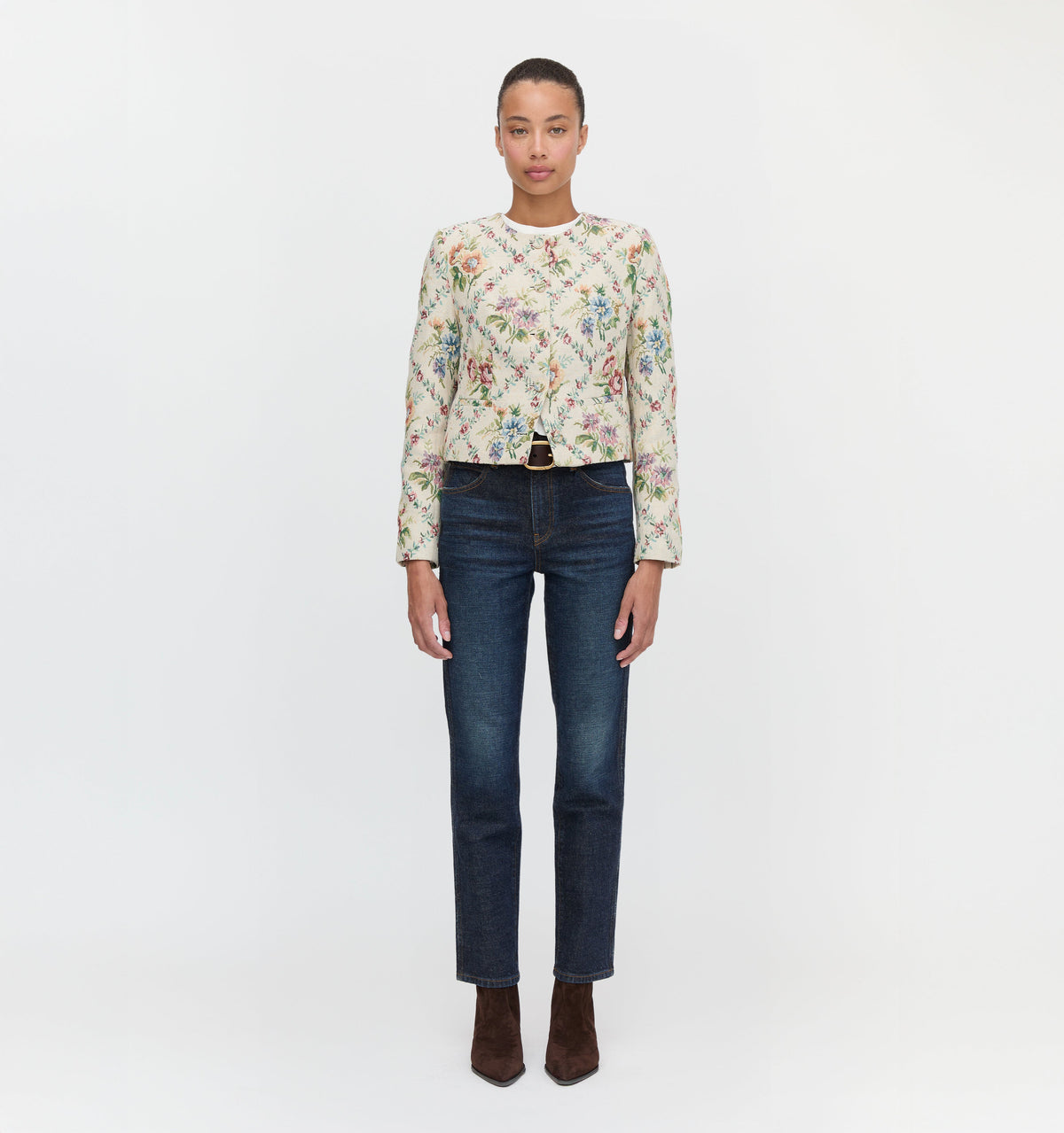 The Virginia Jacket in Tapestry Trellis Brocade