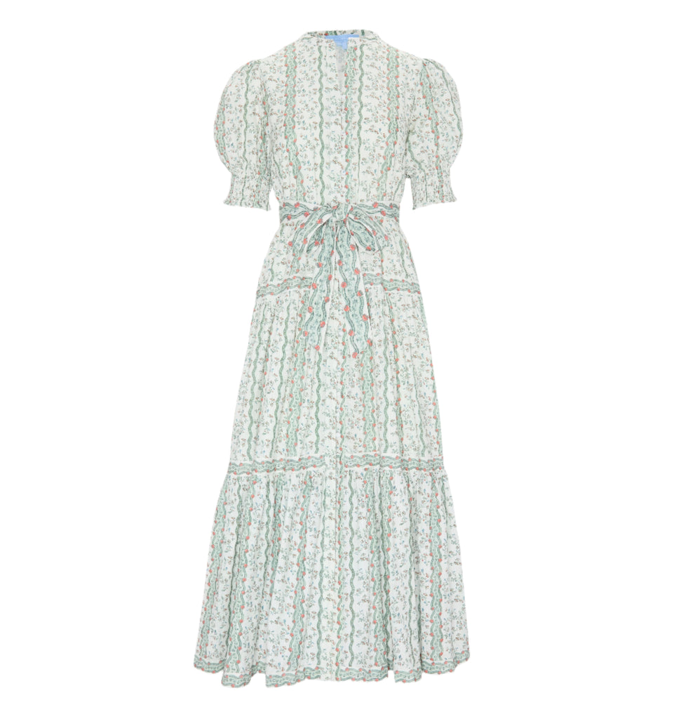 The Yara Dress in Green Provence Floral