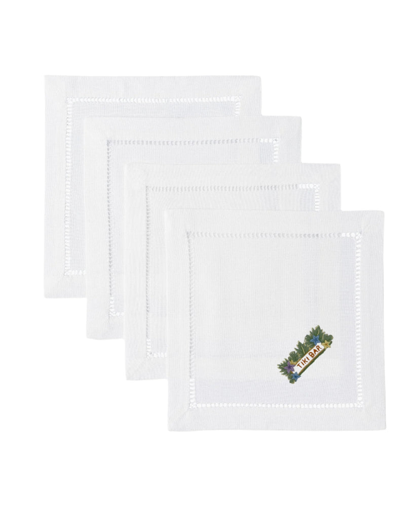 Tiki Bar Cocktail Napkins, Set of 4
