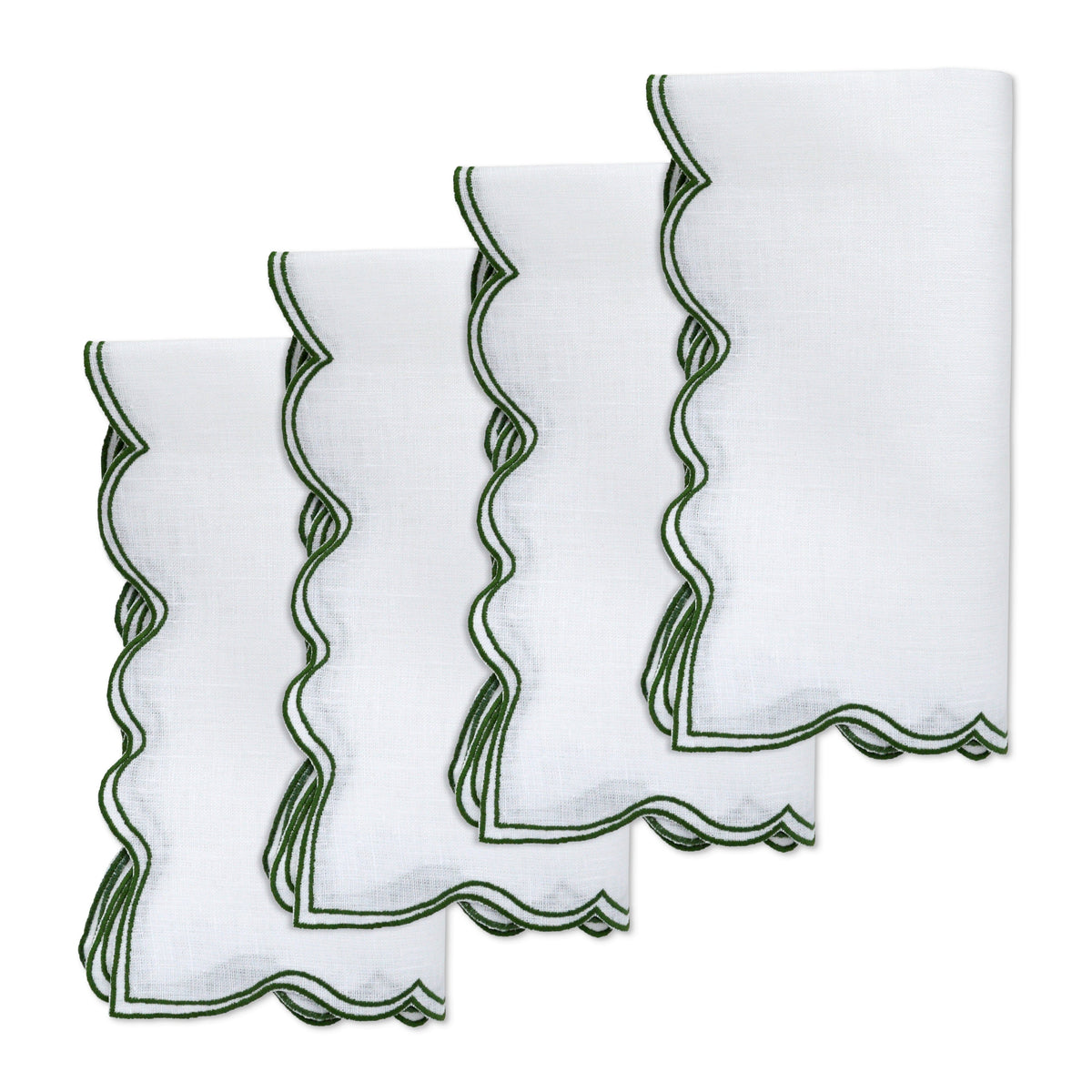 Timeless Green Dinner Napkins (4) Timeless Green Squiggly Table Decorations Chefanie