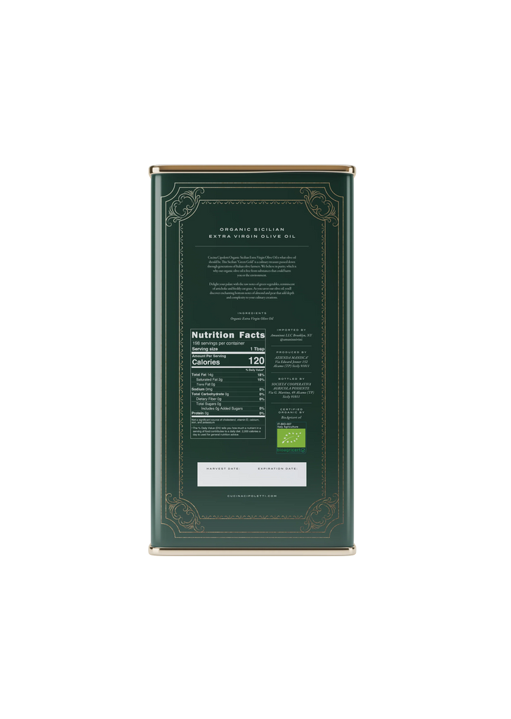 Organic Extra Virgin Olive Oil Tin