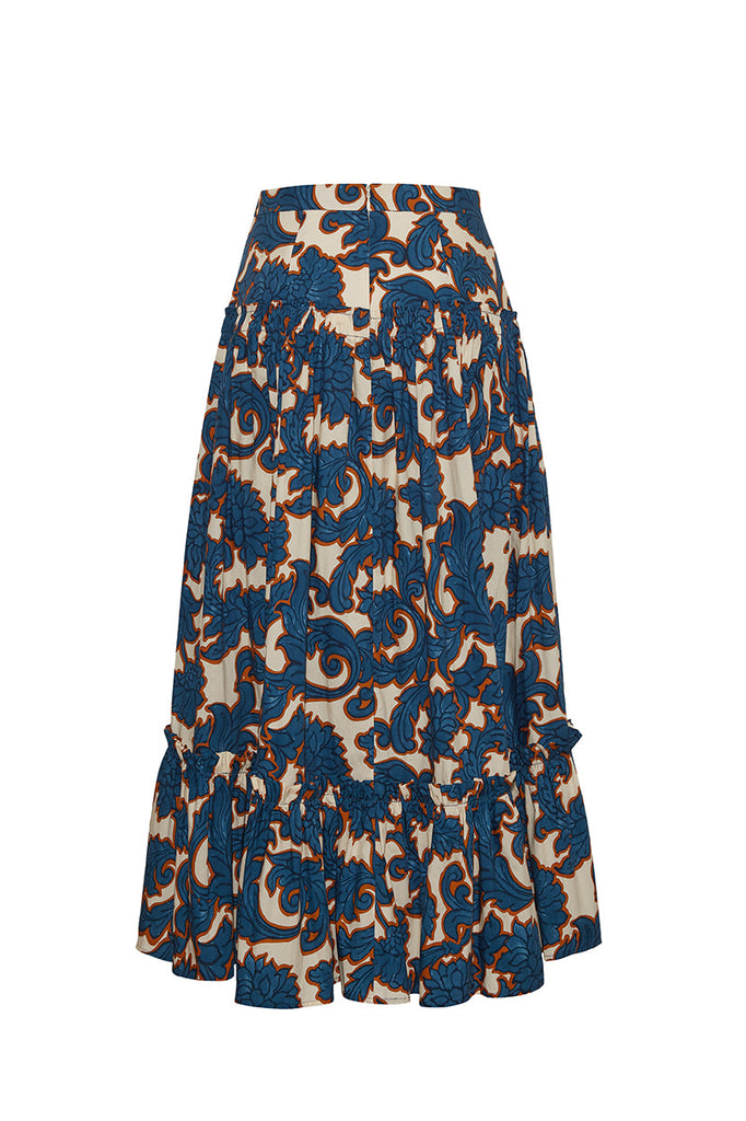 Tisbury Skirt in Mystic Flora Blue