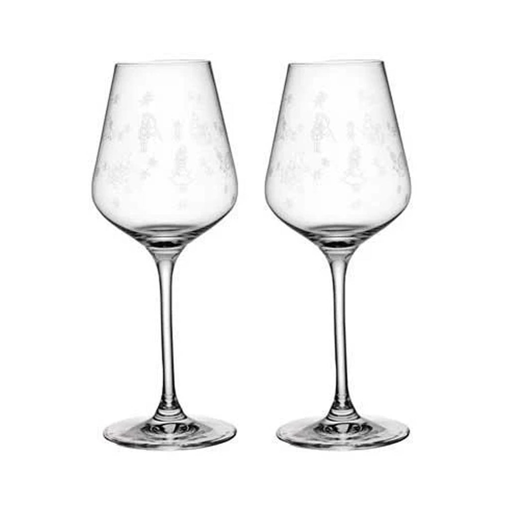 Toys Delight Stems White Wine Goblet Set in Clear, Set of 2