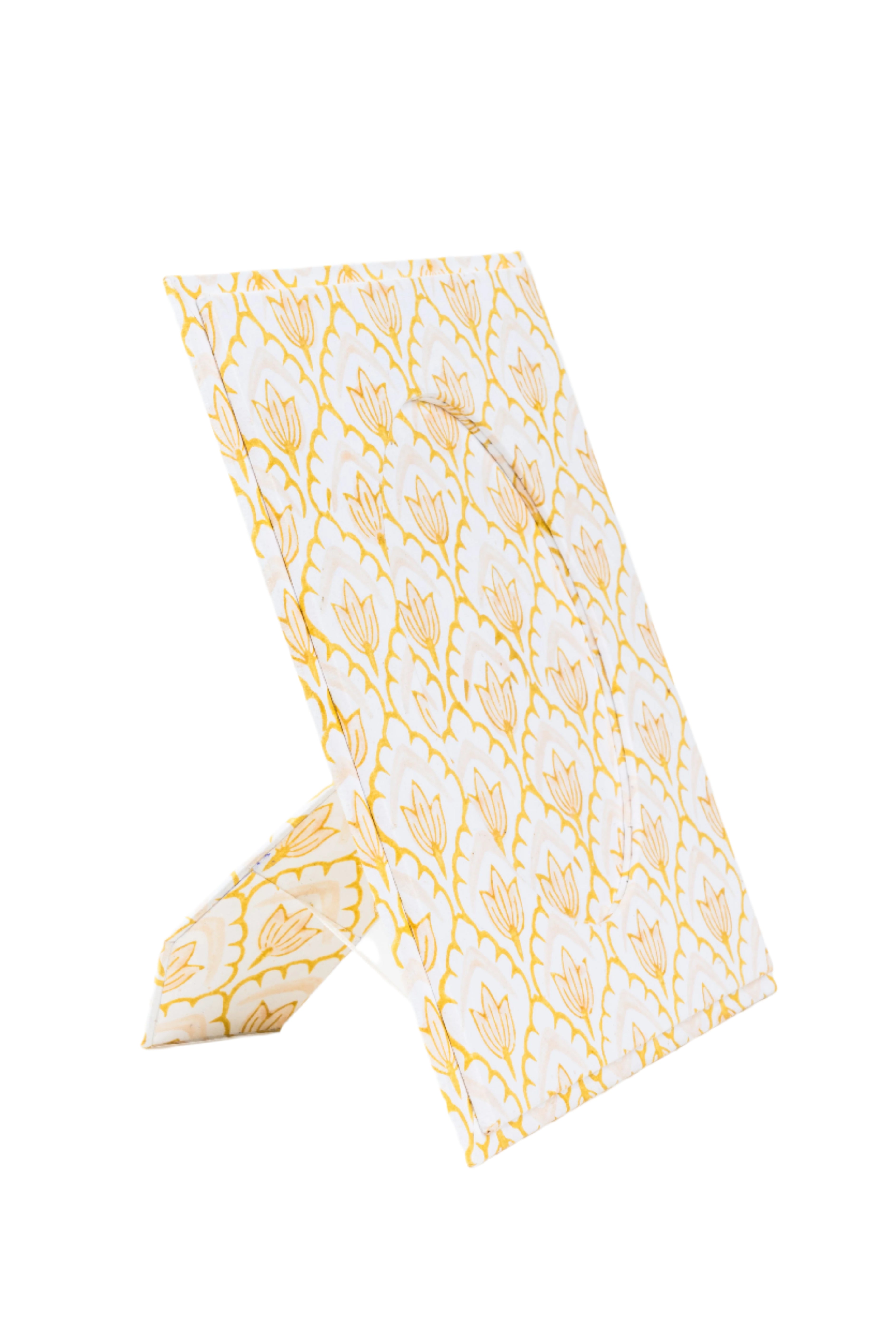 Blockprint Tulip Picture Frame 4x6 in Desert Sand