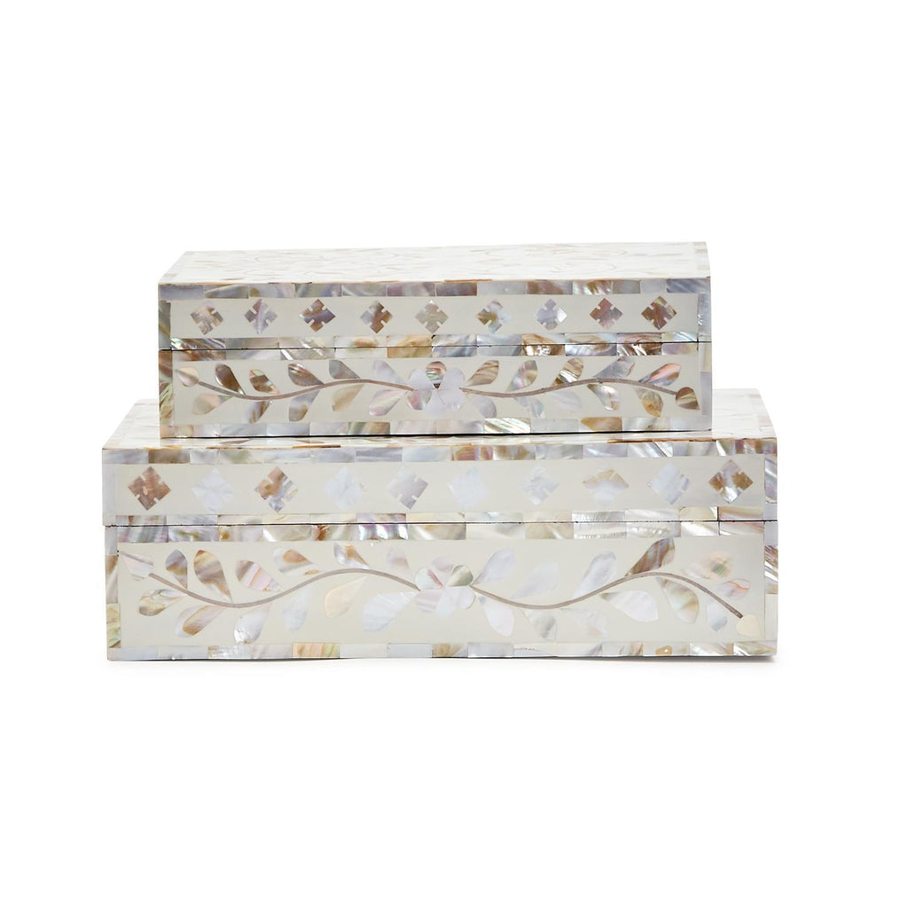 MOP Tear Hinged Cover Box, Set of 2