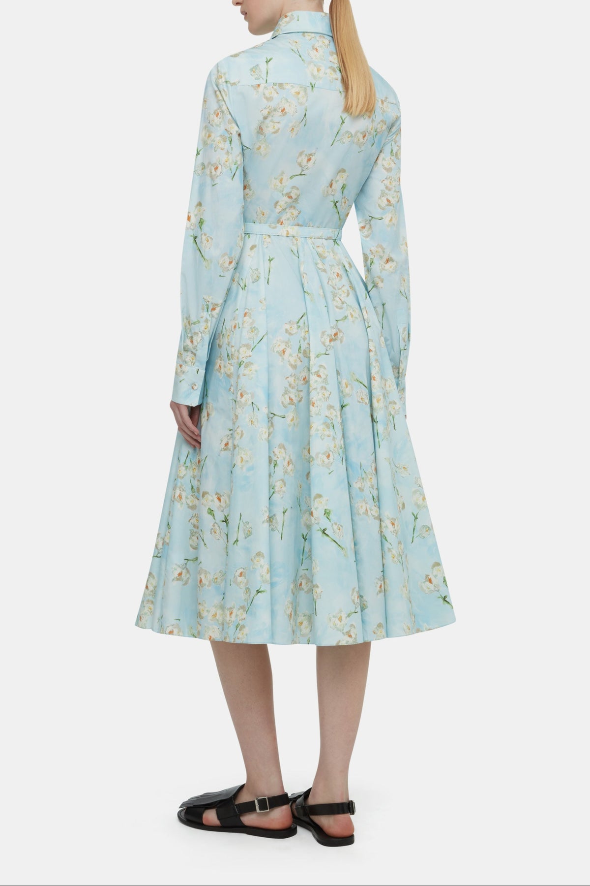 Emmalyna Dress with Little Lillie's on Blue Cotton