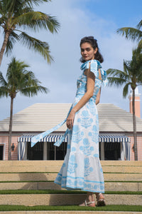 Seaside Sundress in Baby Blue Marigold