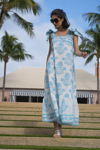 Seaside Sundress in Baby Blue Marigold