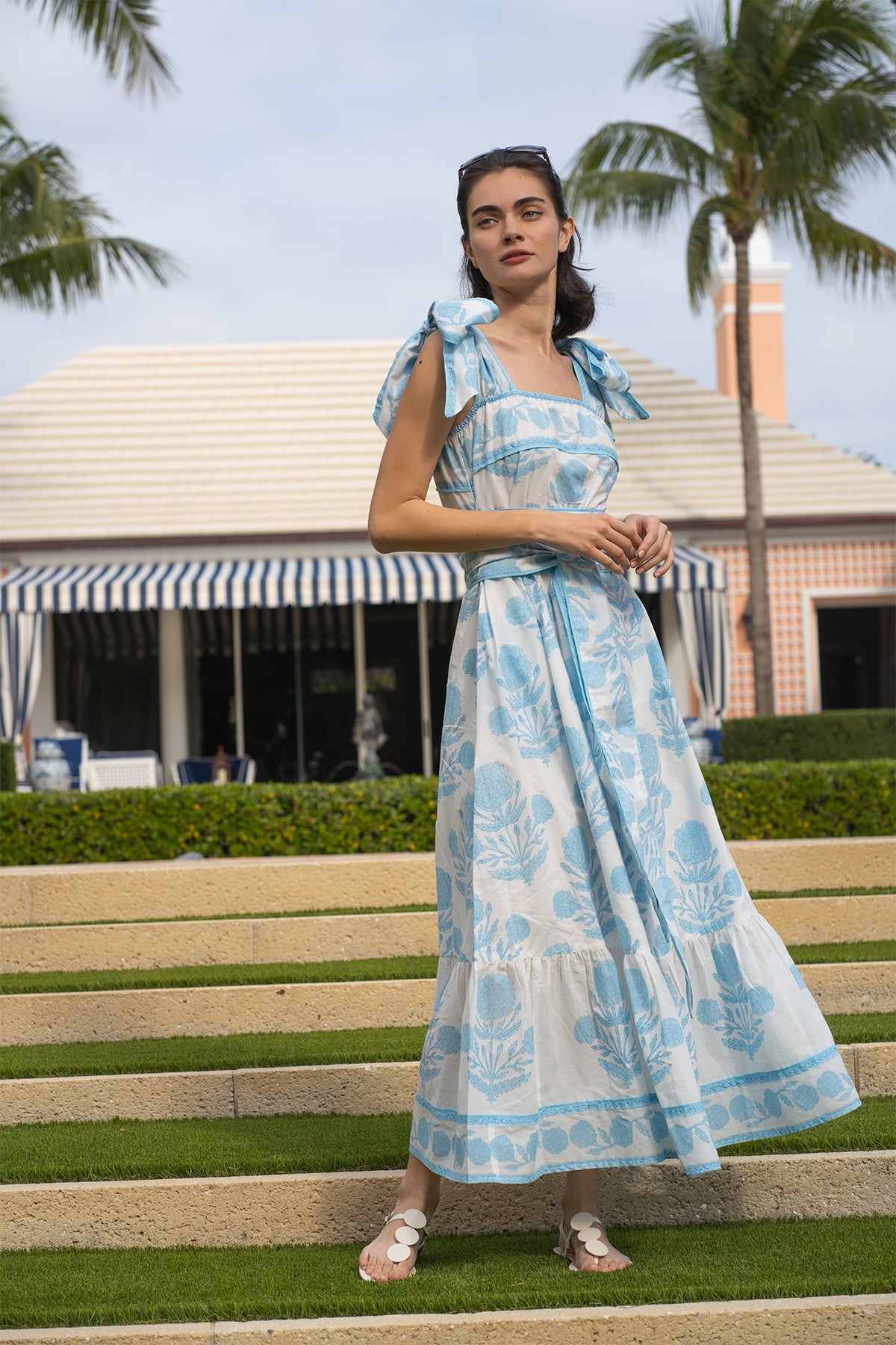 Seaside Sundress in Baby Blue Marigold