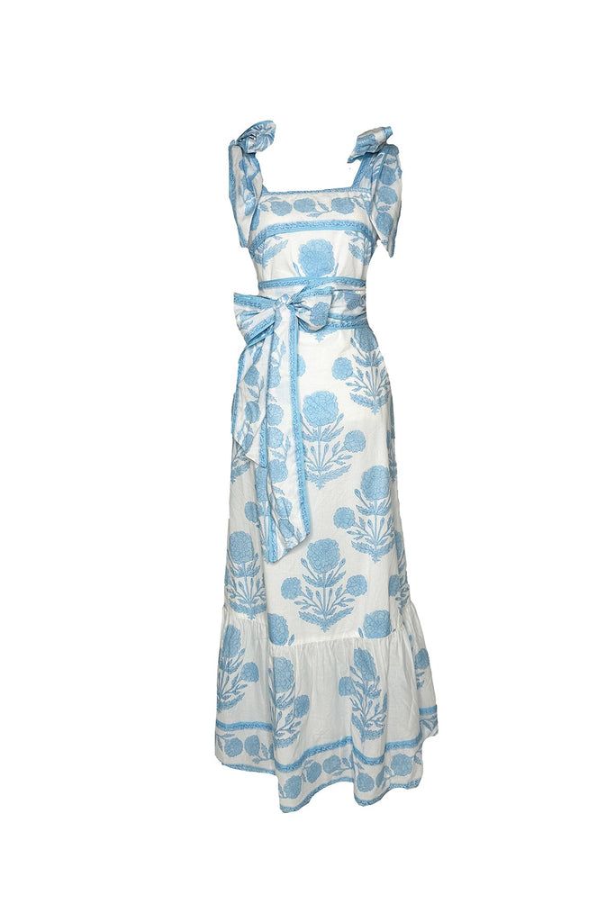 Seaside Sundress in Baby Blue Marigold