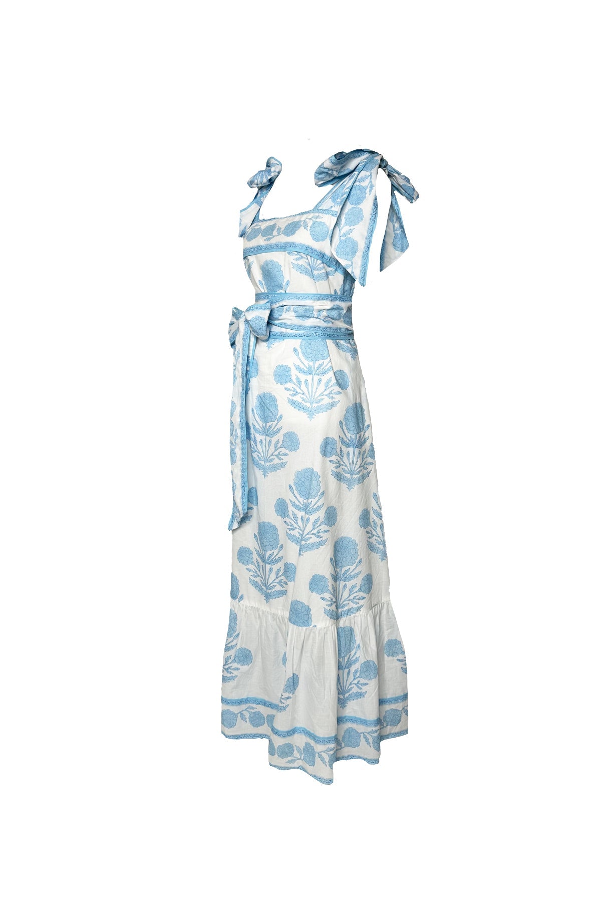 Seaside Sundress in Baby Blue Marigold
