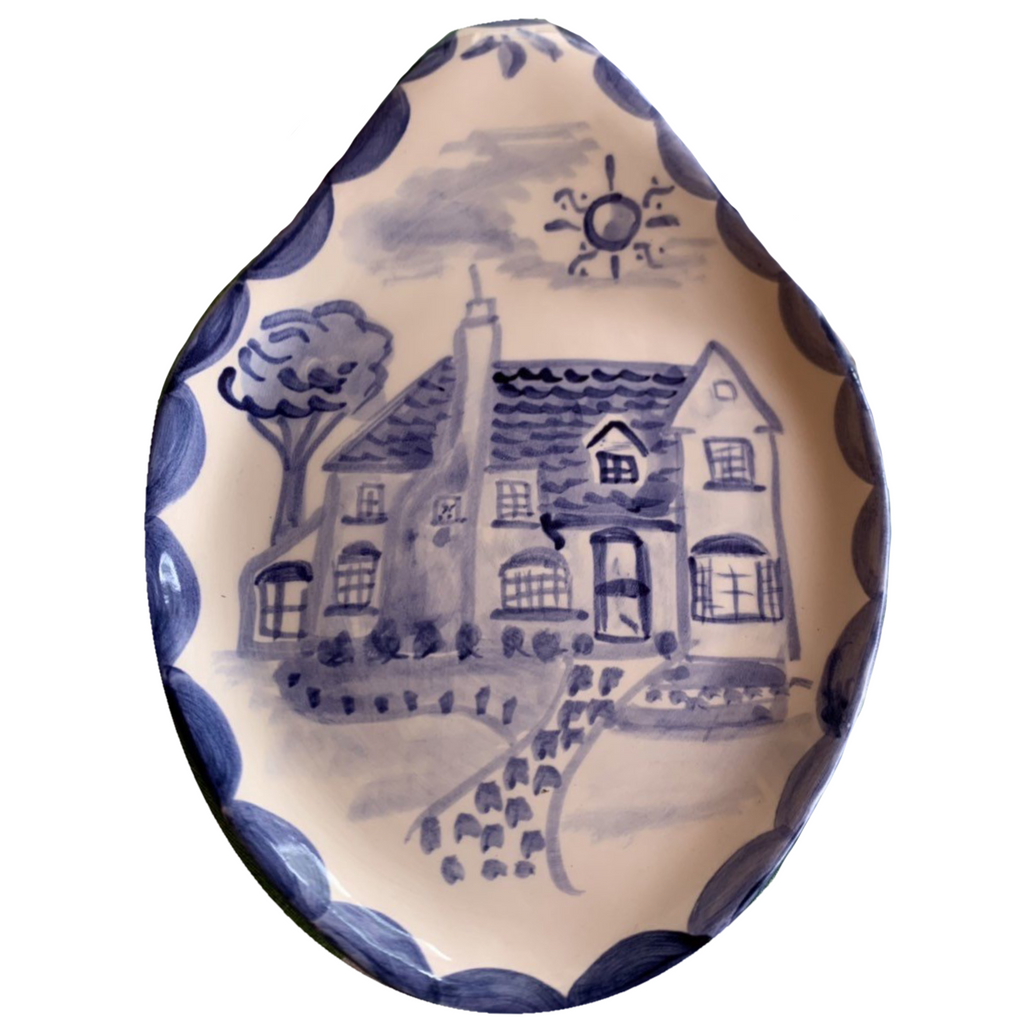 Ceramic Spoonrest - Custom House - Premium from Tricia Lowenfield Design