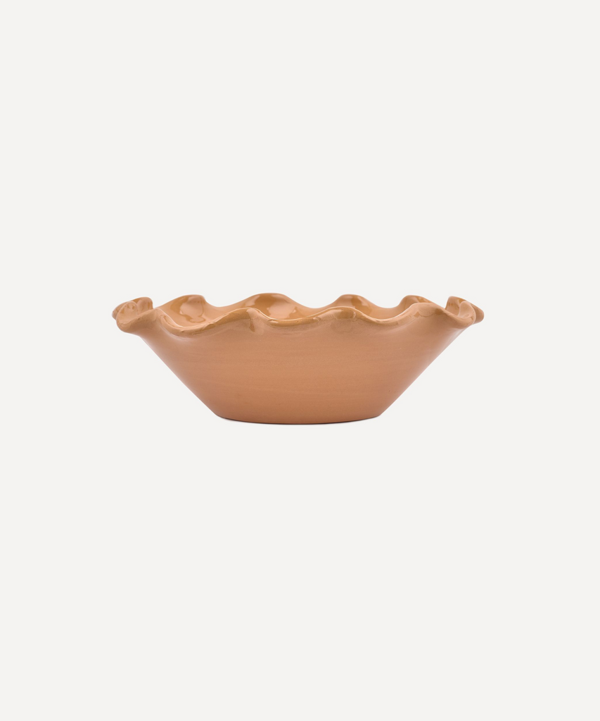 Ruffle Ceramic Bowl in Terracotta