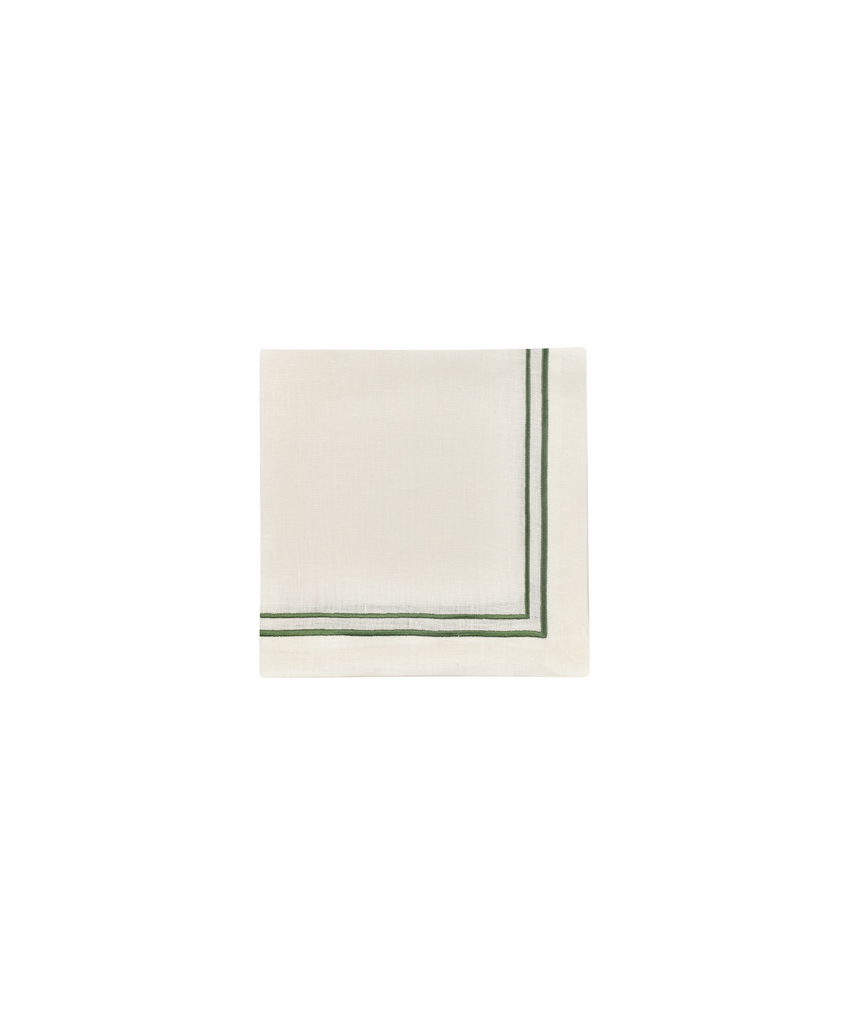 Sophie Classic Two Cord Napkin in Moss Green