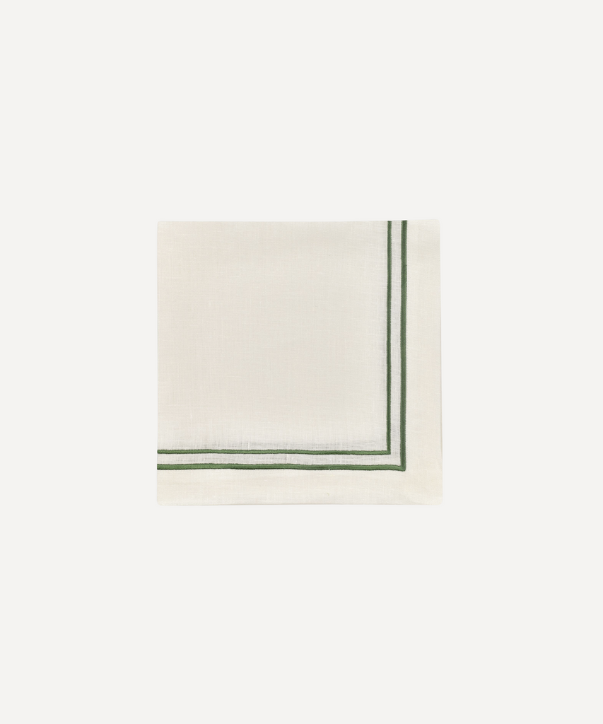 Sophie Classic Two Cord Napkin in Moss Green