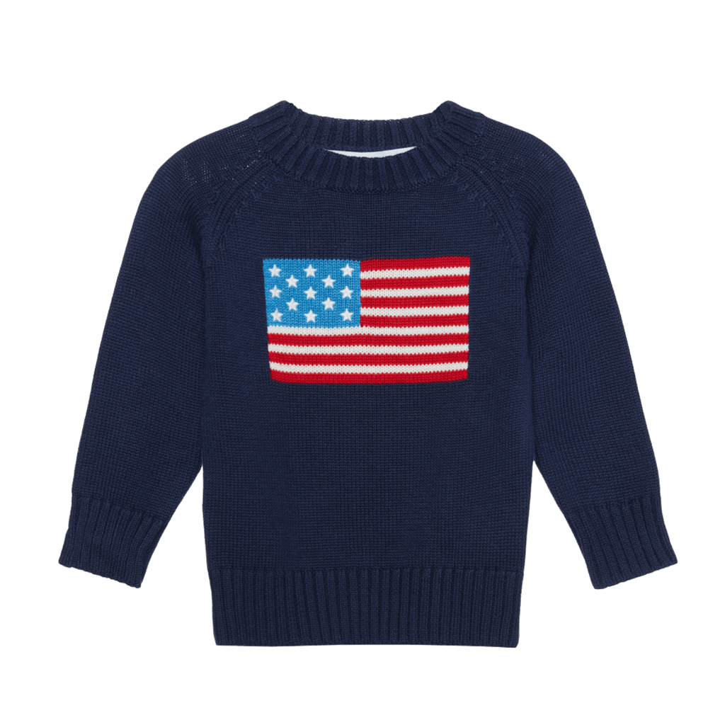 Kid's navy American flag sweater