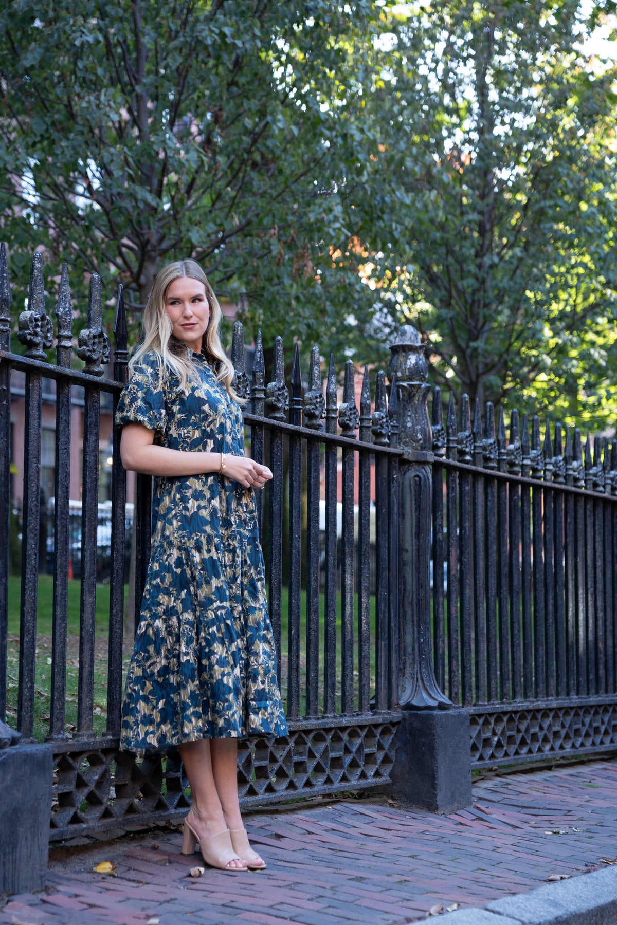 Mirasol Dress in Cirque Terre Navy