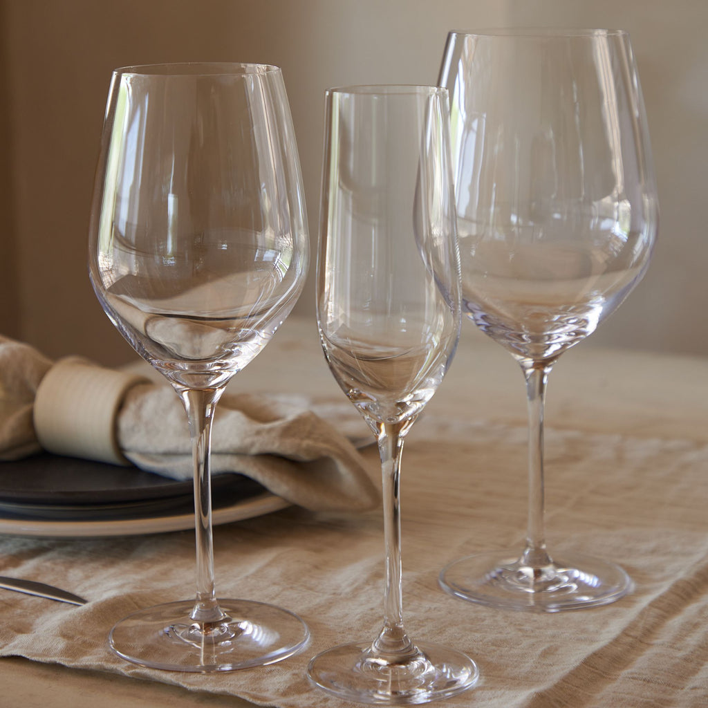 Alice Collection Flutes 9 fl oz in Clear, Set of 6