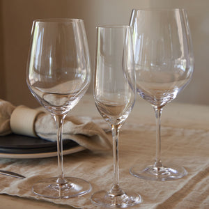 Alice Collection Flutes 9 fl oz in Clear, Set of 6