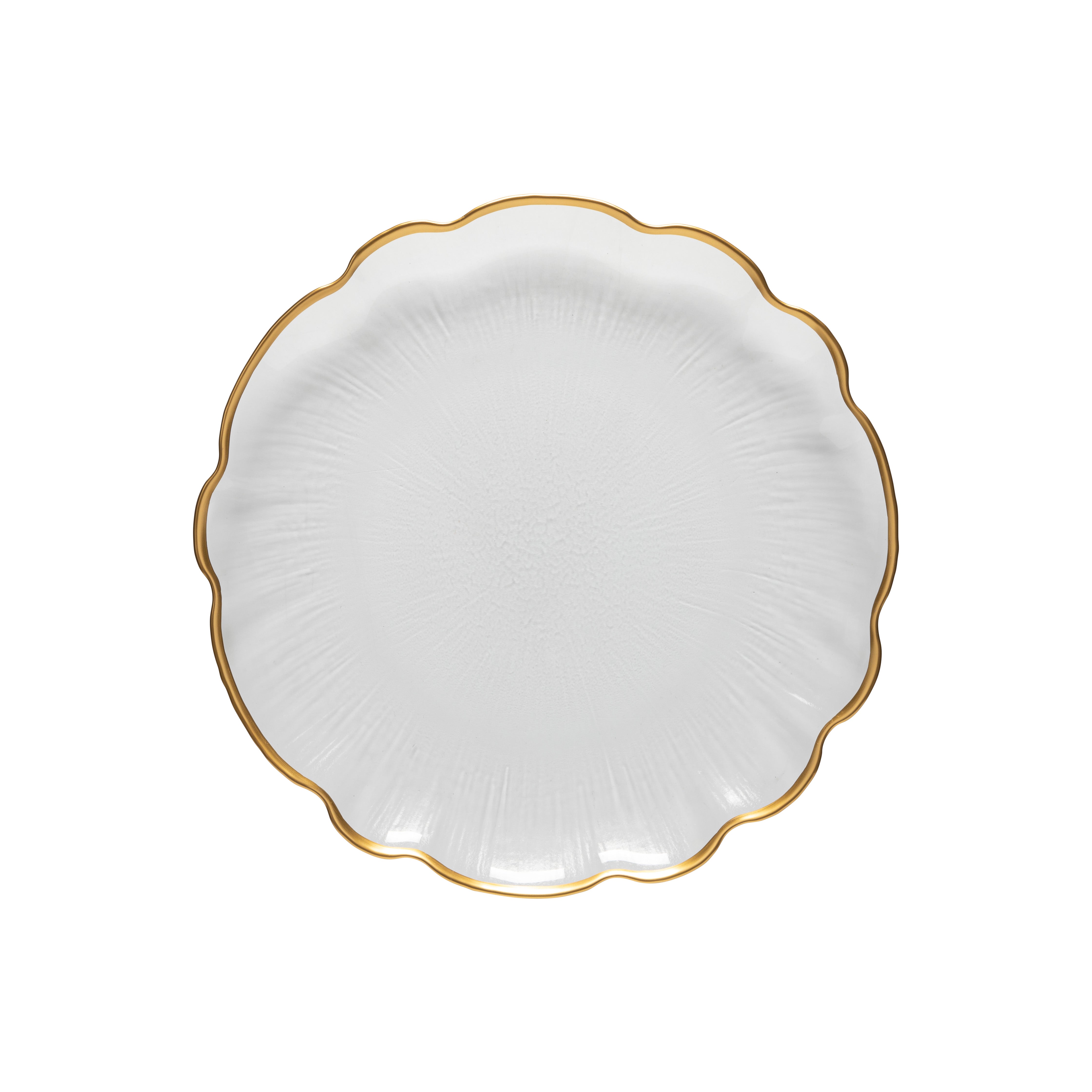 Francesca Collection Dinner Plates in Gold, Set of 6