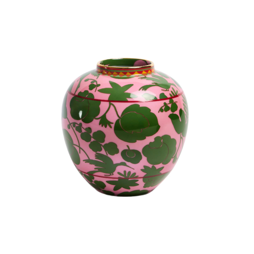 Bubble Vase in Wildbird Pink & Green
