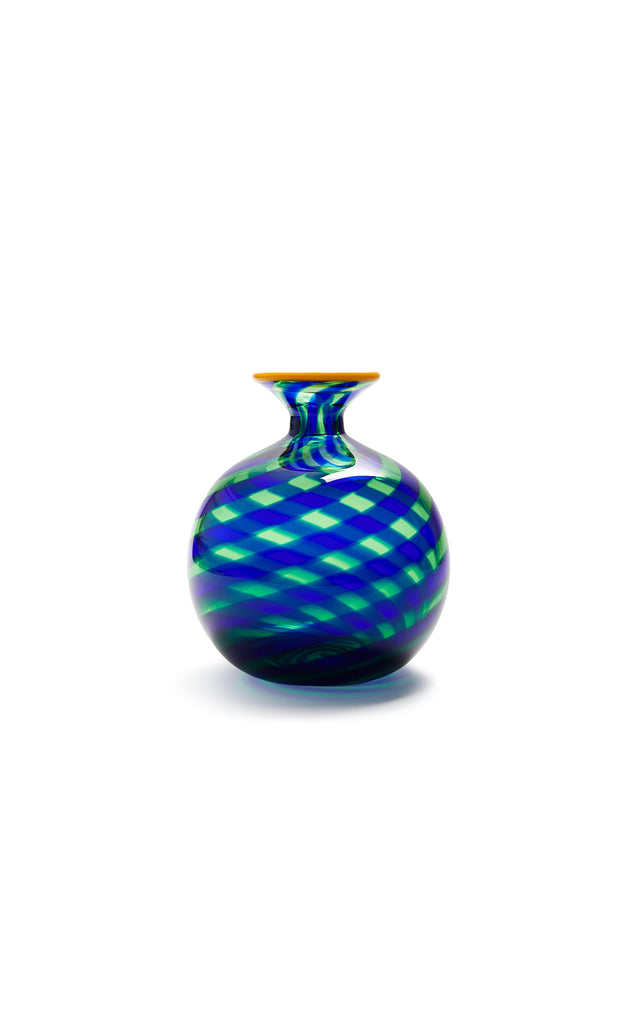 Mini Ciccio Vase in Rigadin Twist Blue