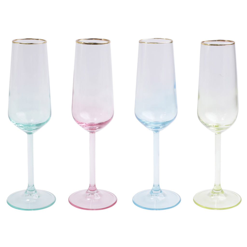 Rainbow Champagne Flute