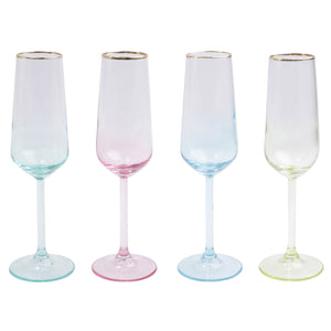 Rainbow Champagne Flute