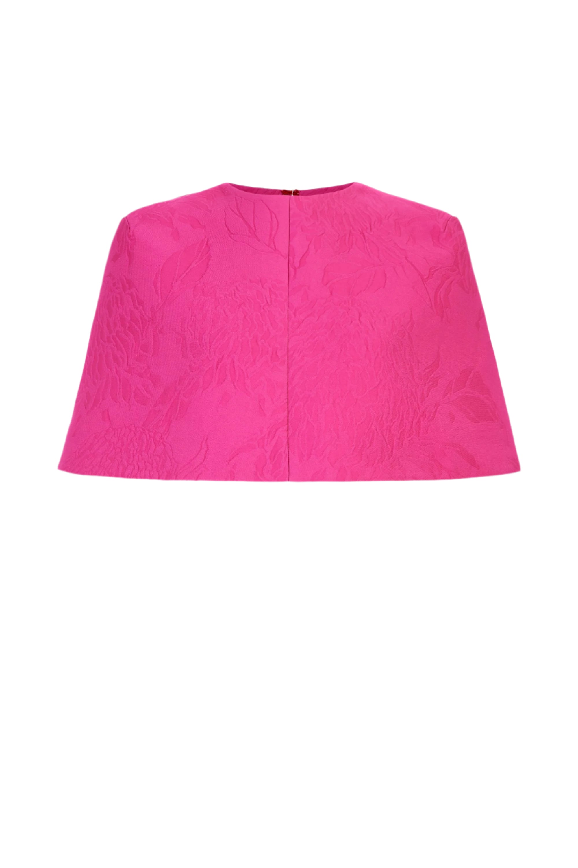 Virginie Cape In Hot Pink Embossed Cloque