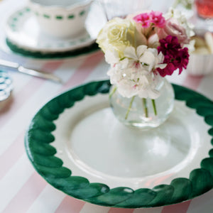 Lisbon Green Brushstroke Round Platter