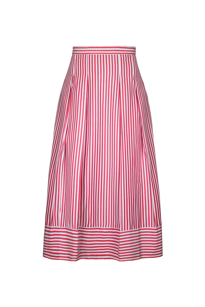 Vela Skirt in Red Stripes
