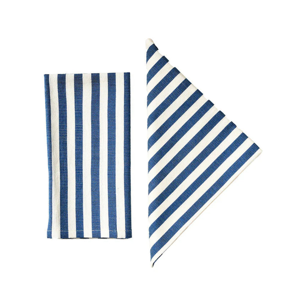 Vera Stripe Napkins in Blue, Set of 2