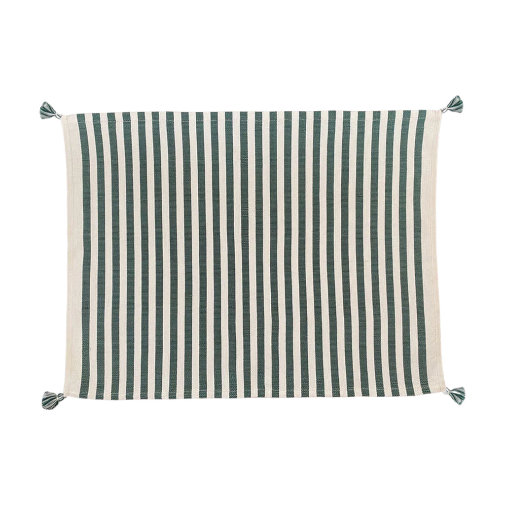 Vera Stripe Placemat in Green