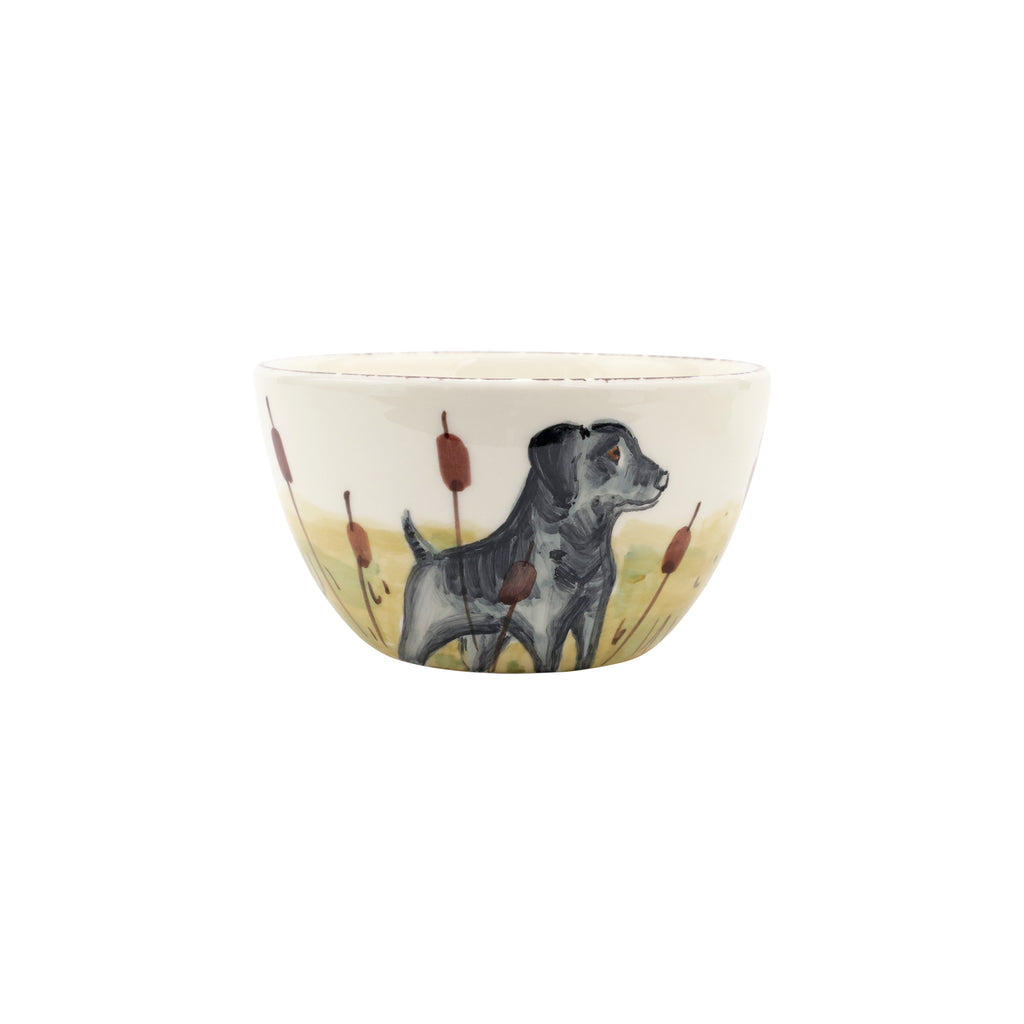 Wildlife Black Hunting Dog Cereal Bowl in Multi