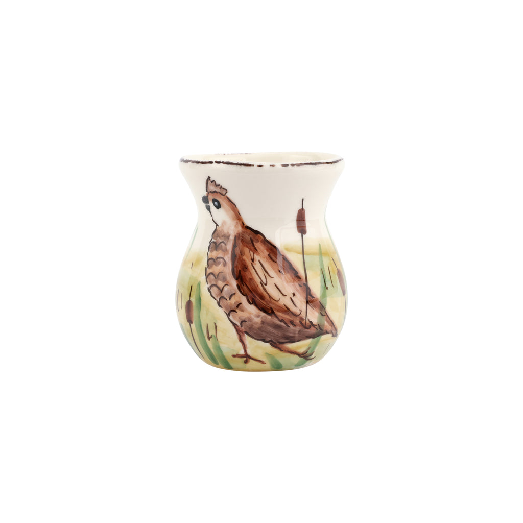 Wildlife Quail Bud Vase in Multi