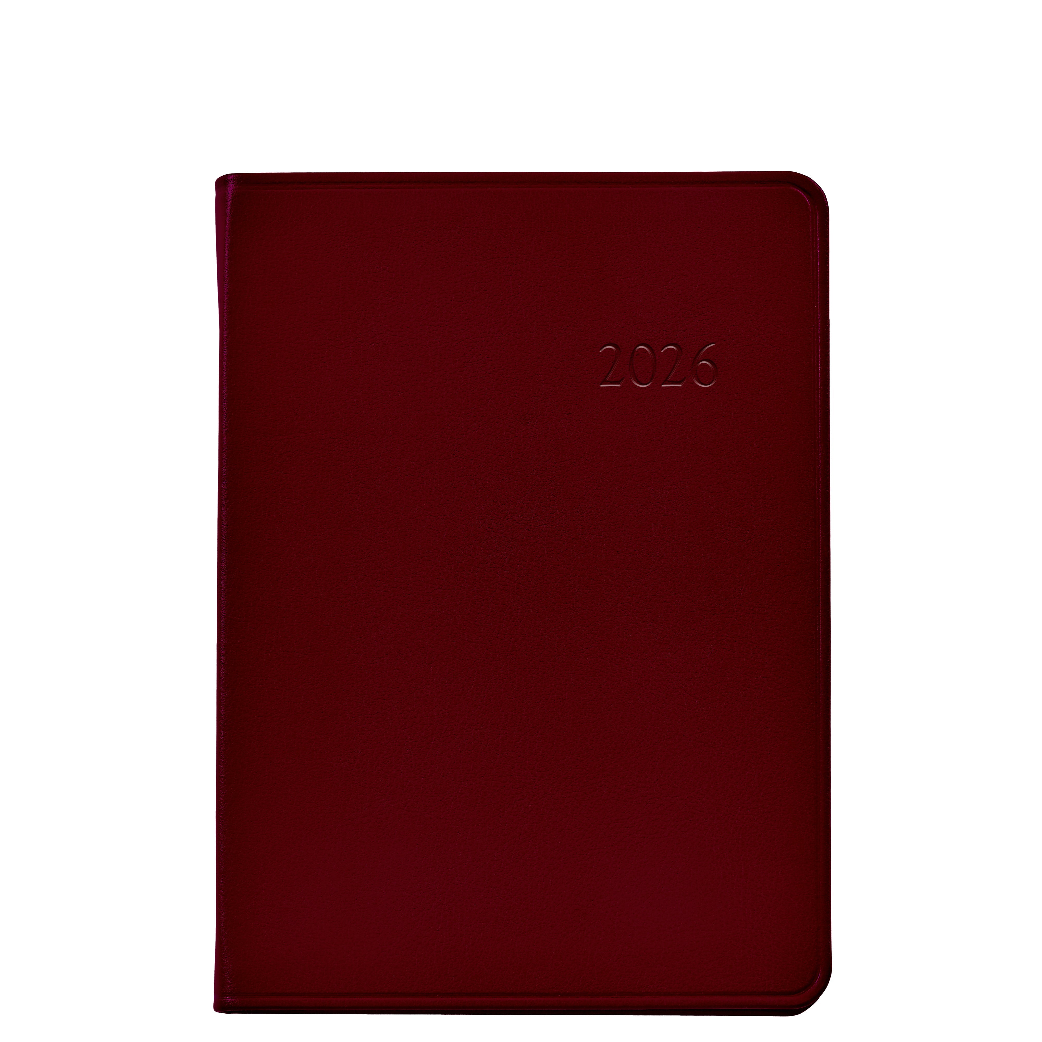 2026 Weekly Notebook in Bordeaux Traditional Leather