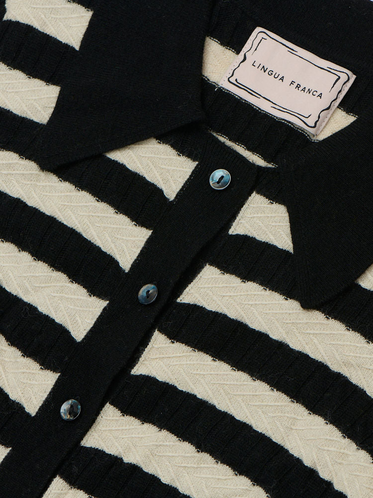 Morrissey Textured Stripe Dress Dress Lingua Franca